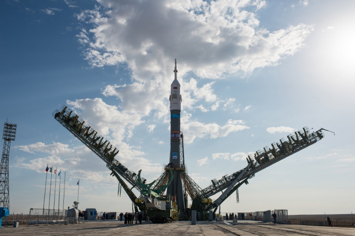 Запуск космического корабля "Союз ТМА-14М"