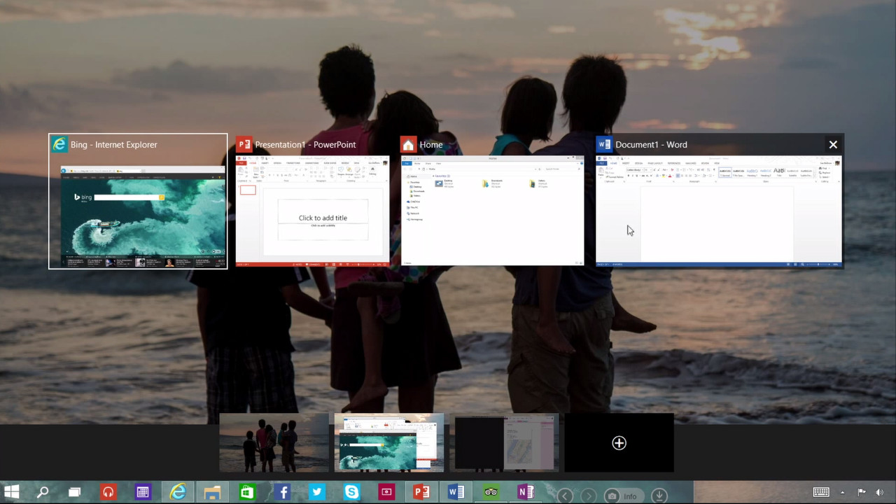 Windows 10 multiple desktops